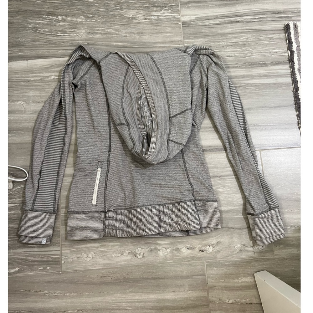 Lululemon Grey with white stripe sweatshirt